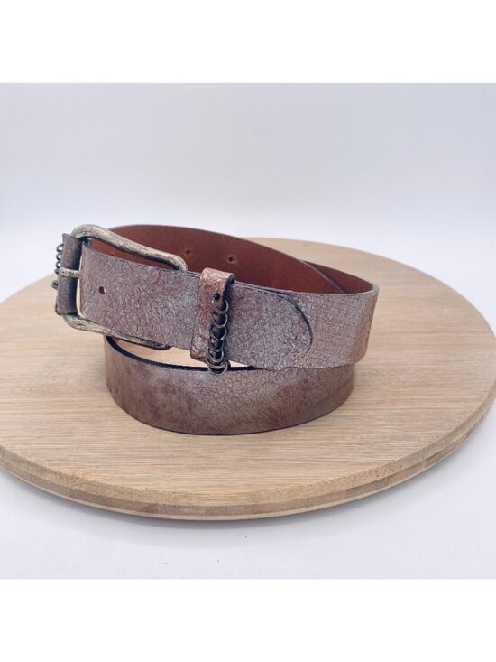 Fabio Corti Belt Womens L Lavender Full Grain Distressed Leather Boho Italy main image 10
